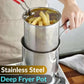 Stainless Steel Deep Frying Pot with Basket & Lid – Safe and Even Oil Cooking